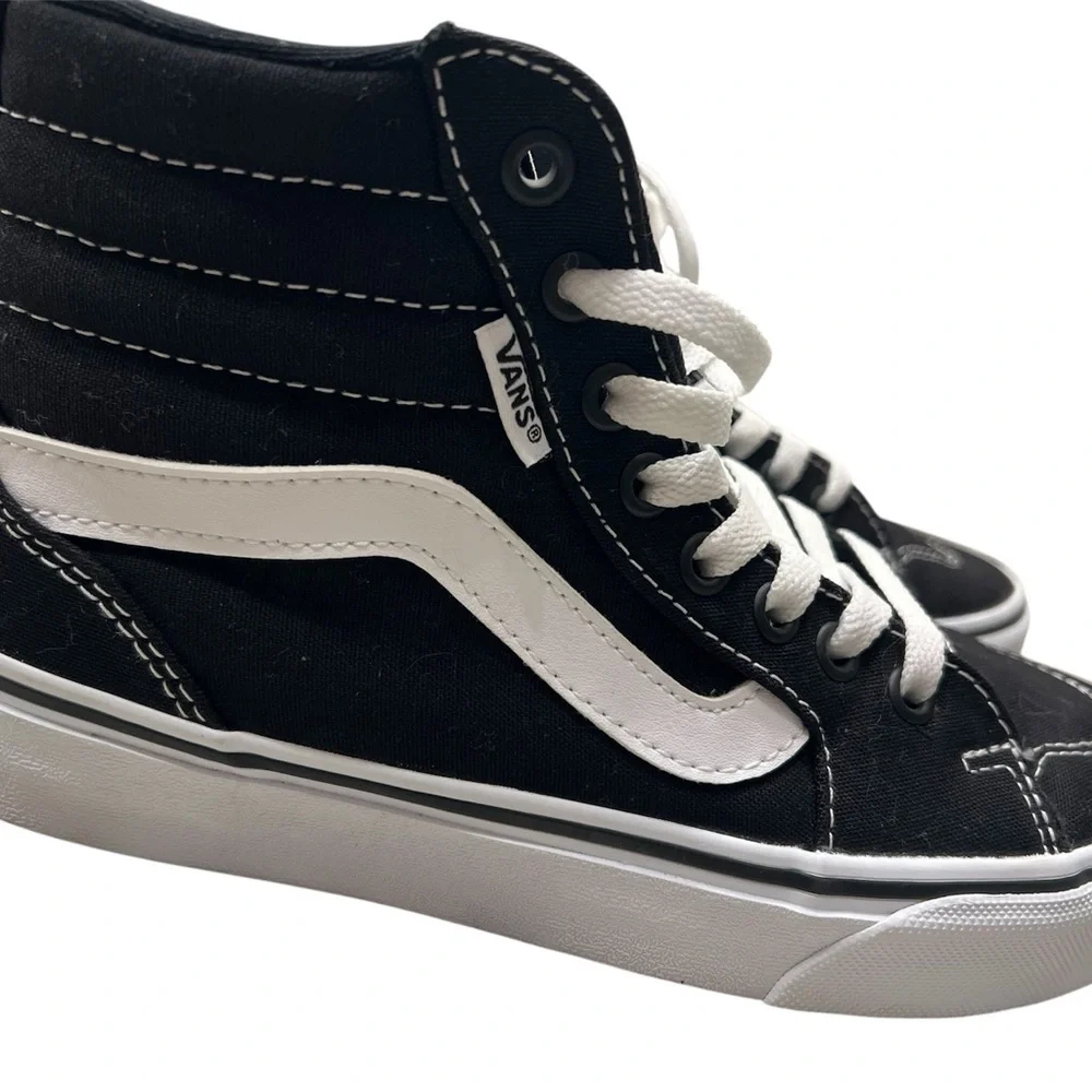 Vans Black and White High-Top Sneakers - Picture 4 of 10